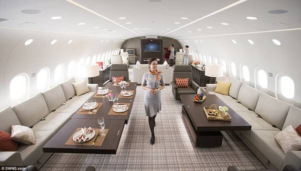 Dream Jet hứa hẹn đem đến "dịch vụ bay bảy sao" cho hành khách với hệ thống lọc và cấp ẩm cho không khí trong lành hơn, hệ thống giảm tiếng ồn để chuyến bay êm ái nhất có thể.