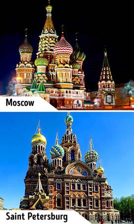 Những mái vòm của nhà thờ Thánh Basil tại Moscow là điểm thu hút bậc nhất của nước Nga. Nhưng chỉ ít người chú ý rằng ở Saint Petersburg cũng có một nhà thờ đẹp không kém với phong cách kiến trúc tương tự nhà thờ Thánh Basil.