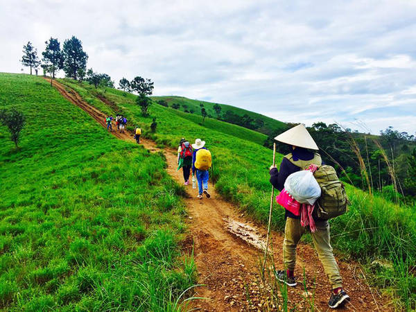 Giới trẻ đi trekking Tà Năng ngày càng nhiều - Ảnh: Duyên Phan
