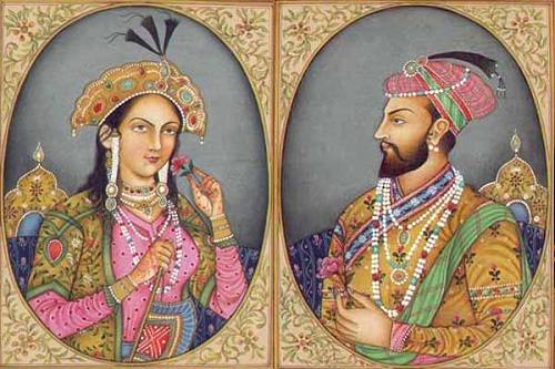 Hoàng đế Shah Jahan và người vợ yêu dấu - Hoàng hậu Mumtaz. Ảnh: Shadetreecafe