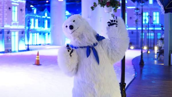 Đến đây bạn sẽ được chào đón bởi chú gấu Polar cực đáng yêu. Ảnh: FB snowtownsaigon