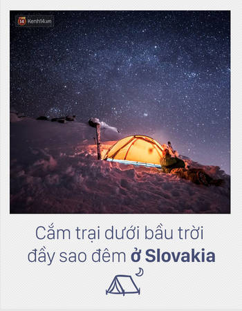 Những ngọn đồi và thung lũng ở Slovakia rất được lòng dân phượt, bởi trải nghiệm cắm lều qua đêm ở đây phải nói là rất tuyệt vời. Thử nghĩ xem, cùng nhau nằm giữa đất trời hoang vu, dưới bầu trời đầy ánh sao đêm, còn trải nghiệm nào lãng mạn hơn thế?