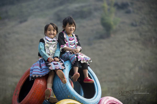 Những nụ cười hồn nhiên ngày Tết - Ảnh: Nguyễn Vũ Phước