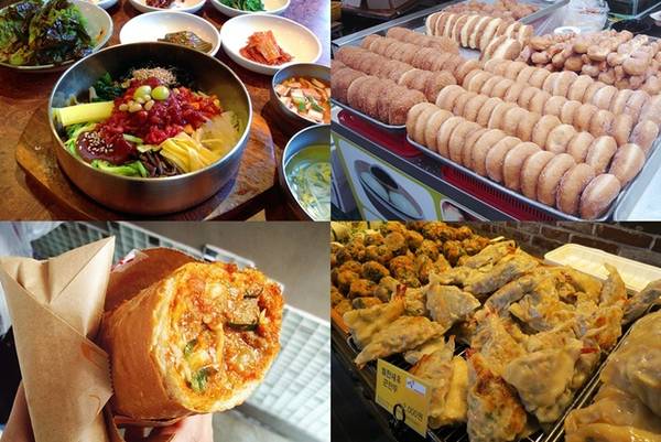 Jeonju được UNESCO bầu chọn là thành phố sáng tạo trên lĩnh vực nghệ thuật ẩm thực của Hàn Quốc. Điều níu chân khách du lịch chính là những món ăn ngon với vị Hàn đặc trưng. Ở đây nổi tiếng với món cơm trộn được cho là ngon nhất Hàn Quốc, đặc biệt là cơm trộn thịt bò sống béo ngậy, không tanh. Nếu có dịp, bạn nên ghé Gajeok Hwaegwan - tiệm cơm trộn nổi tiếng ở Jeonju để thưởng thức món này.
