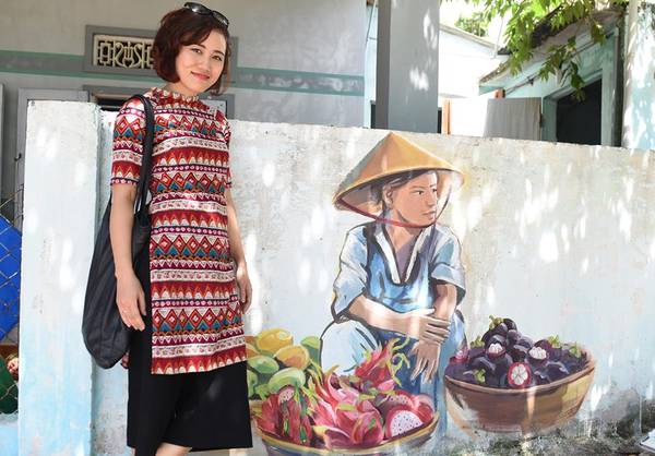 Khoảng 100 ngôi nhà ở làng chài Tam Thanh đã được các họa sĩ Hàn Quốc thiết kế những bức tranh trên tường với nhiều chủ đề về thiên nhiên, đất nước, con người Việt Nam... Ảnh  duli.vn