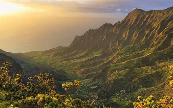 "Jurassic World" - nếu khủng long hồi sinh, Hawaii chính là vùng đất hứa cho loài sinh vật khổng lồ này. Vườn thú khổng lồ trong "Jurassic World" được ghi hình tại vườn thú Honolulu cùng hai hòn đảo Oahu và Kauai, Hawaii, nơi nổi tiếng về khung cảnh thiên nhiên ngoạn mục.