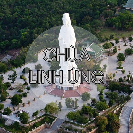 Tượng Phật Bà 67m cao nhất Việt Nam trong khuôn viên chùa Linh Ứng. Ảnh: Phuongdong