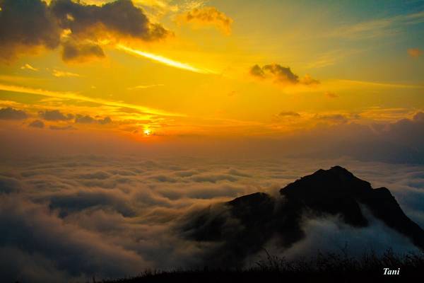 Bình minh ở núi Muối. Đây là một trong những điểm săn mây đẹp nhất Việt Nam.
