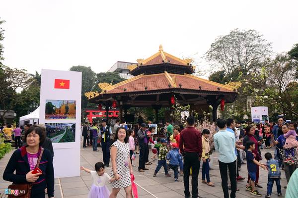 Sự kiện nằm trong chương trình giao lưu văn hóa Nhật Bản và tiếp nhận cây hoa anh đào tại Hà Nội, vừa khai mạc tối 19/3.
