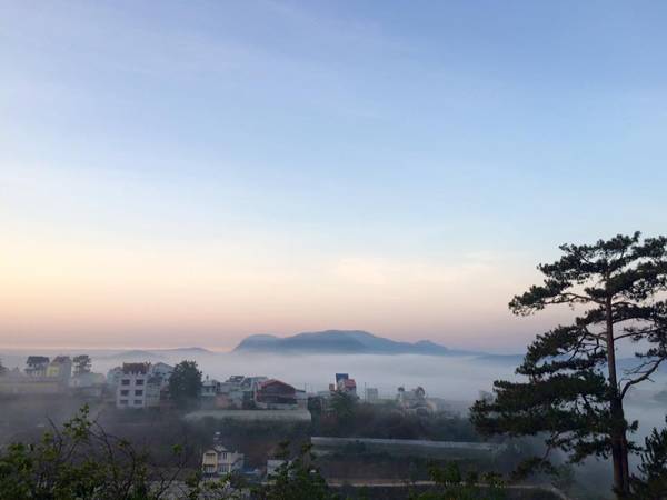 Mỗi buổi sáng bạn có thể dễ dàng thấy được hình ảnh phố núi bồng bềnh trong mây ngay từ HomeFarm
