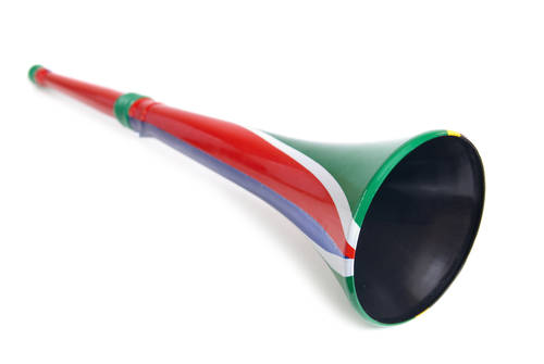 Chiếc kèn Vuvuzela của người Nam Phi.