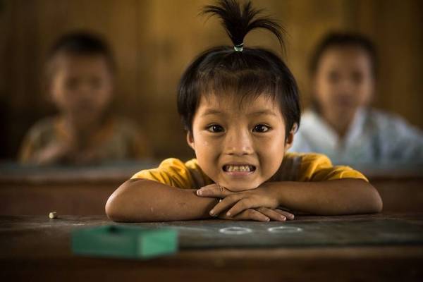 Trẻ em trong lớp học ở Bắc Quang, Hà Giang.