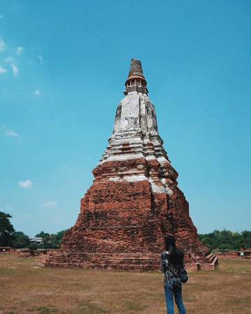 Những di sản của Ayutthaya nằm rải rác trên một diện tích rộng, nên không được quản lý thành khu vực mà được bảo quản theo từng di tích. Ảnh: pilipda/instagram