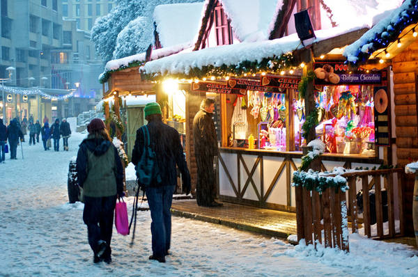 Giáng Sinh ở châu Âu thường gắn liền với tuyết.