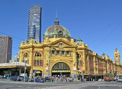 Nhà ga Flinders ở Melbourne, thành phố sẽ đón vở diễn Les Miserables. Ảnh: Hoài Nam.