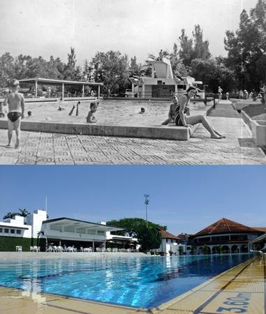 Bể bơi trong câu lạc bộ Golf Selangor được mở rộng khang trang và sạch đẹp hơn.