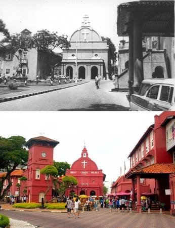 Quảng trường Hà Lan là địa điểm nổi tiếng bậc nhất ở thành phố cổ Malacca với những công trình có màu đỏ đặc trưng. Tất cả dường như không thay đổi sau nhiều năm, đặc biệt là nhà thờ Chúa Jesus.