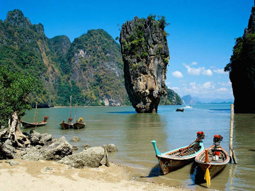 Vịnh Phang Nga ở Thái Lan.