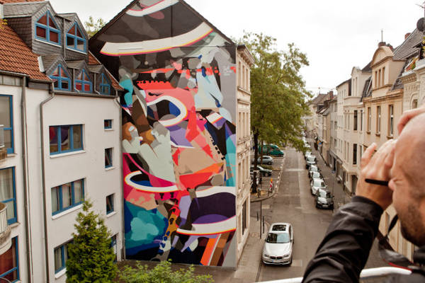 Một bức tranh tường được sáng tác trong festival CityLeaks, thành phố Cologne - Ảnh: streetartnews