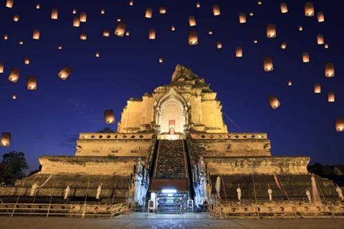 Lễ hội thả đèn trời Loy Krathong ở Chiangmai