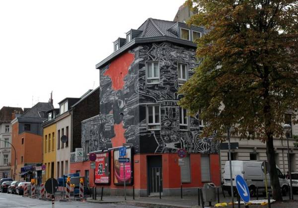 Tòa nhà ở Cologne, Đức, cuốn hút mọi ánh nhìn - Ảnh: streetartnews
