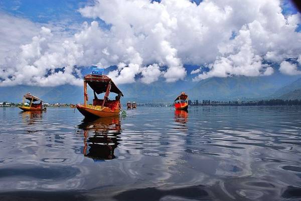 9. Bốn bề là dãy Himalaya sừng sững, hồ Dal – biểu tượng du lịch của Kashmir độc đáo với những khu vườn nổi xinh đẹp. Ảnh: Basharat Alam Shah