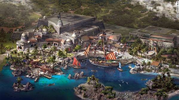 Disneyland Thượng Hải (Trung Quốc): Các nhân vật nổi tiếng được yêu thích trên toàn thế giới của hãng Walt Disney sẽ xuất hiện ở Trung Quốc vào đầu năm 2016 khi Disneyland Thượng Hải mở cửa. Công viên giải trí này sẽ có 6 khu vực bao gồm cả vịnh kho báu (Treasure Cove) được lấy ý tưởng và cảm hứng từ "Cướp biển vùng Caribe". 