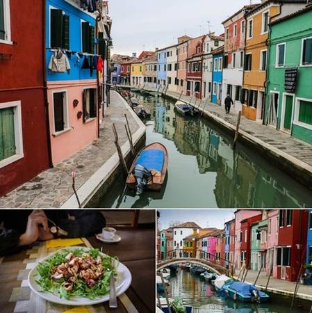 Nằm trong vùng đầm phá Venice, hòn đảo Burano với các công dân đa số là ngư dân. 
