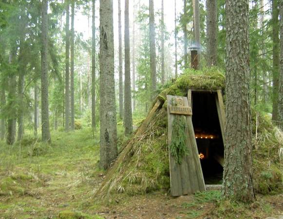 Khách sạn "túp lều tranh" Kolarbyn Eco tại Thụy Điển với phong cách rất... cơ bản, đúng nghĩa lều tranh vách đất.