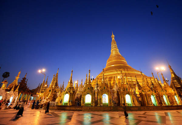 Chùa Shwedagon, Yangon, Myanmar.