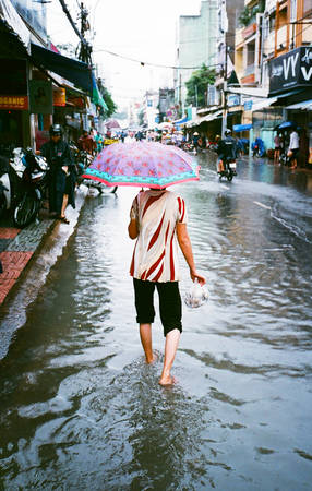 Sài Gòn mùa nước ngập. 