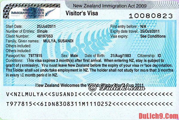 . Thủ tục xin visa du lịch New Zealand bao gồm những gì? Kinh nghiệm xin visa du lịch New Zealand