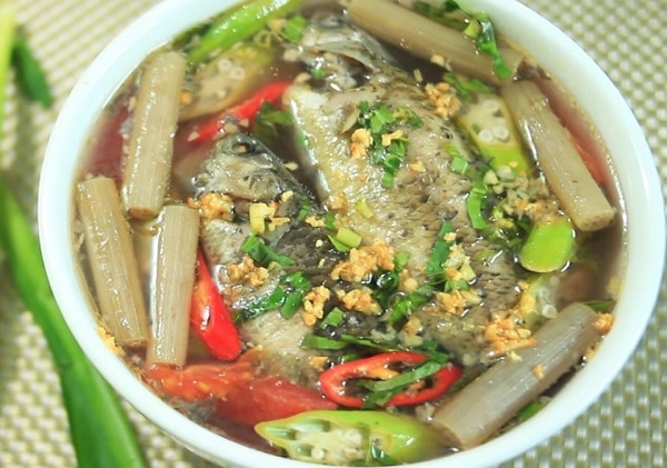 Món ăn ngon Ninh Bình, canh chua cá rô