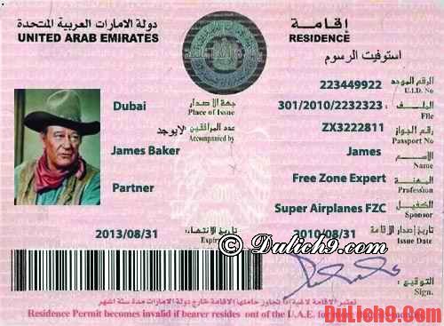 Thủ tục xin visa du lịch Dubai; Kinh nghiệm xin visa du lịch Dubai