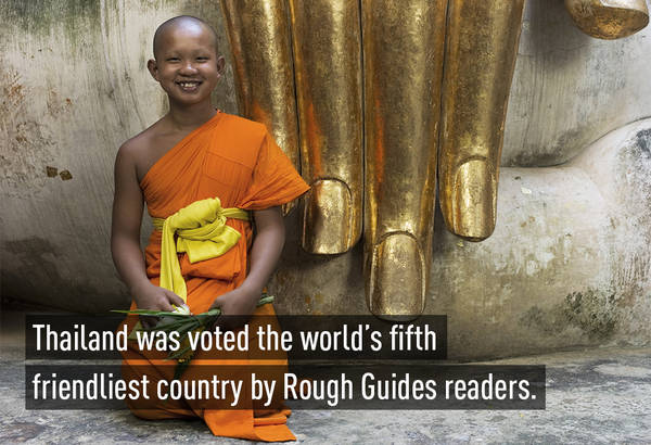 Thái Lan là quốc gia thân thiện đứng thứ 5 trên thế giới do độc giả Rough Guides (Anh) bình chọn.