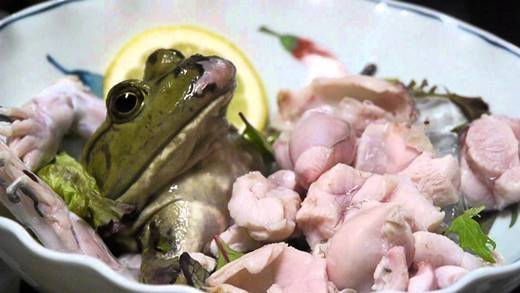 Sashimi ếch.