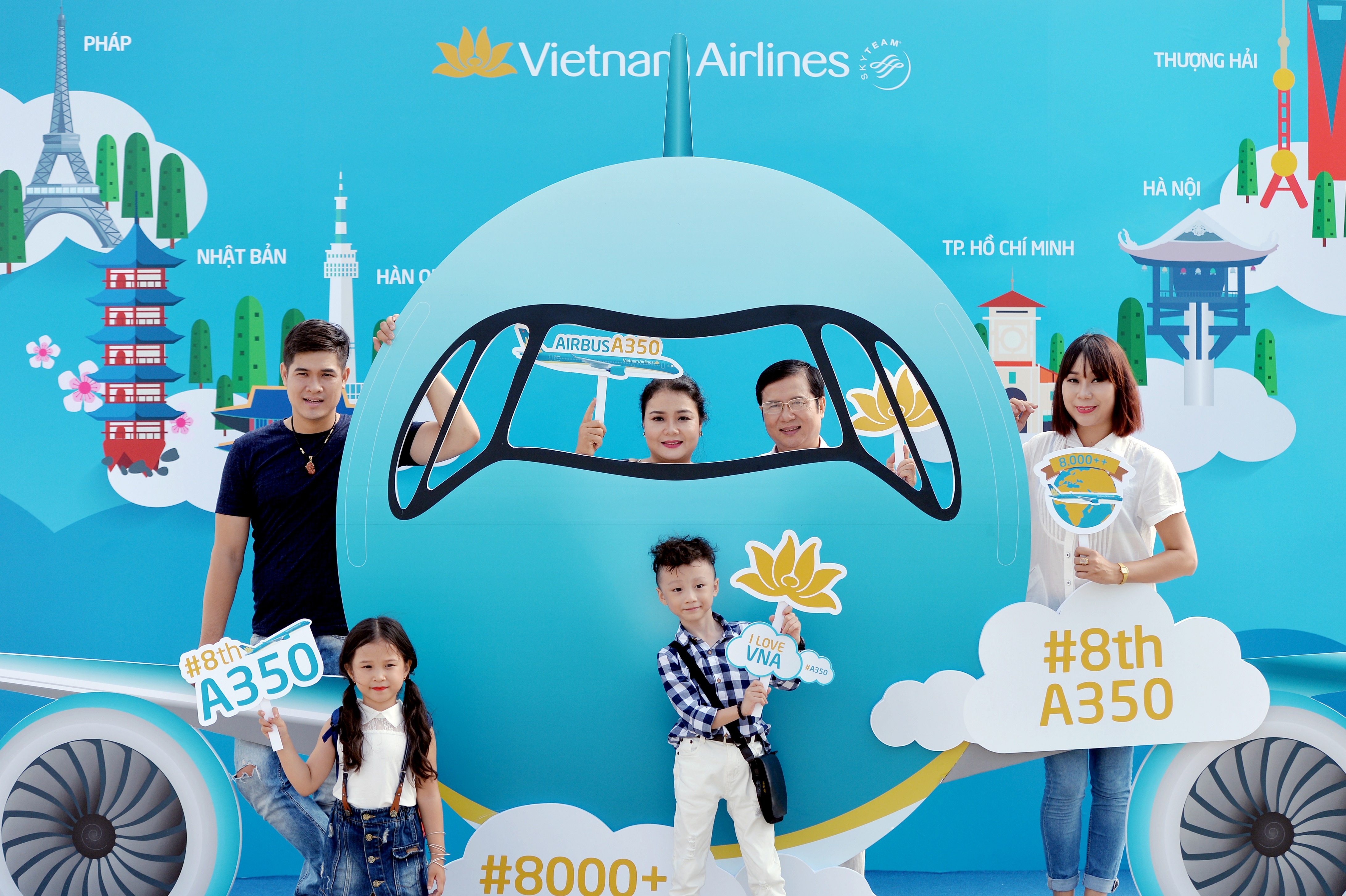 hanh khach Vietnam Airlines di may bay Airbus A350 anh 2