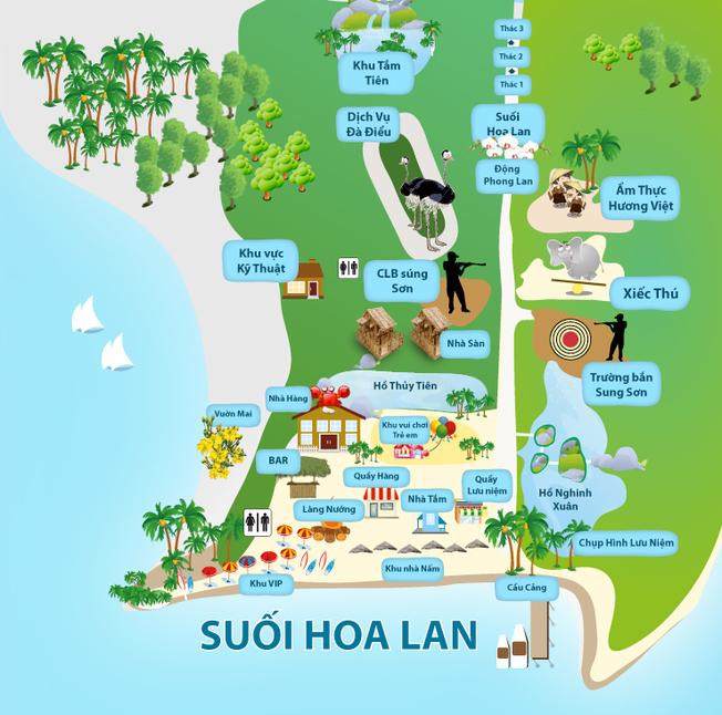 Bản đồ du lịch suối Hoa Lan