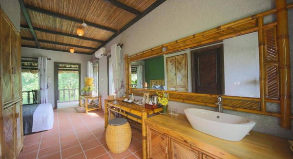 Những thiết kế và đồ trang trí rất mộc của Ecolodge được du khách rất yêu thích.