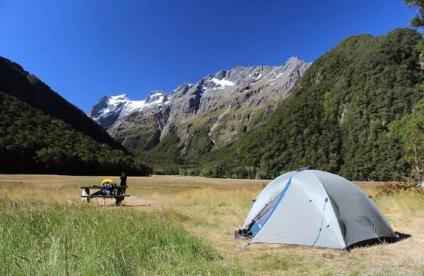 Khu cắm trại ở Routeburn Flats - Ảnh: doc.govt.nz