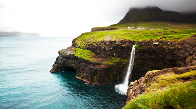 Thác Bøssdalsfossur Falls, biên giới Na Uy và Iceland