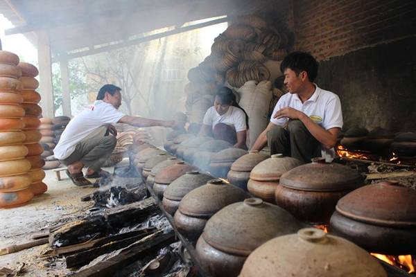 Kho cá ở làng Vũ Đại.