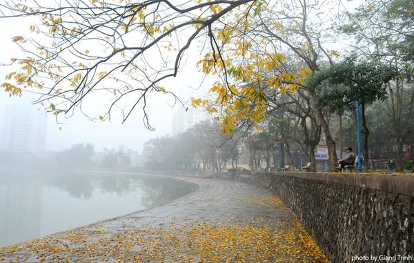 Với góc nhìn của người yêu Hà Nội, bạn sẽ vẫn thấy những khung cảnh rất tình trong thời tiết sương mù giăng khắp này.