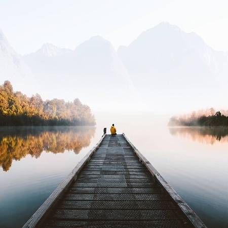 Một buổi sáng nhẹ nhàng ở bờ Tây New Zealand. (Nguồn IG @daniel_ernst)