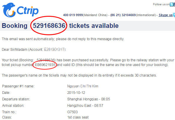 Khi đặt vé qua mạng, bạn lưu ý có 2 mã số cần nhớ là số đặt vé và số giữ chỗ.