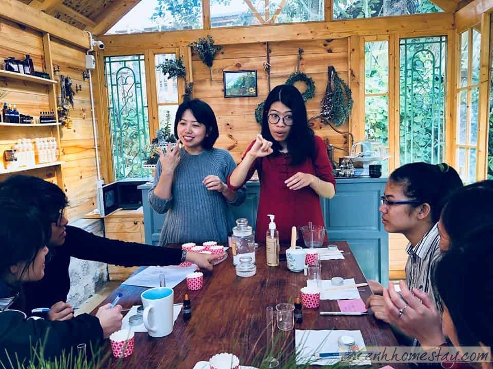 Homestay Naunau''s Garden Đà Lạt cho khách trải nghiệm làm mỹ phẩm thiên nhiên