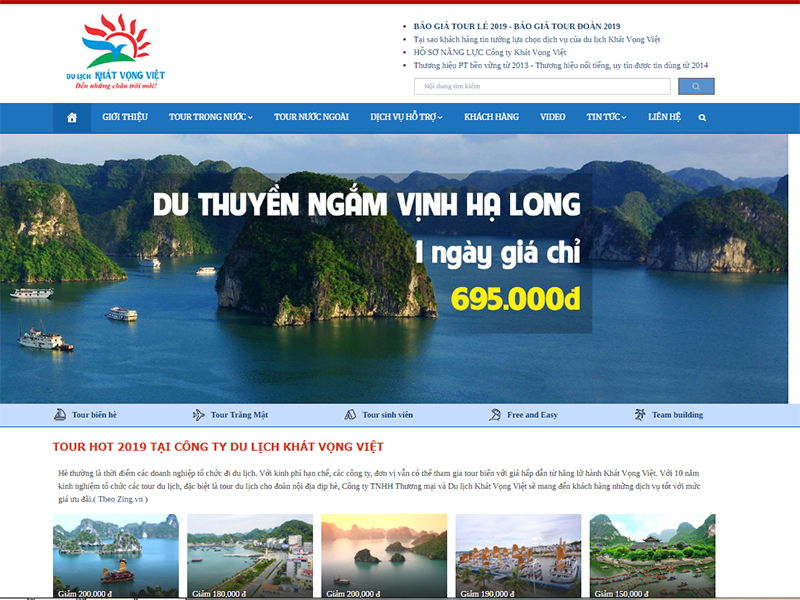 website du lịch