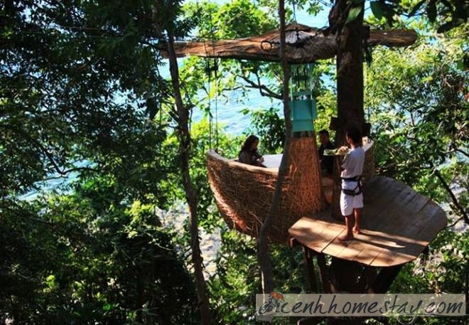 Soneva Kiri Eco Resort ở Thái Lan view lơ lửng trên cây siêu đẹp, phục vụ món cho khách bằng Zipline