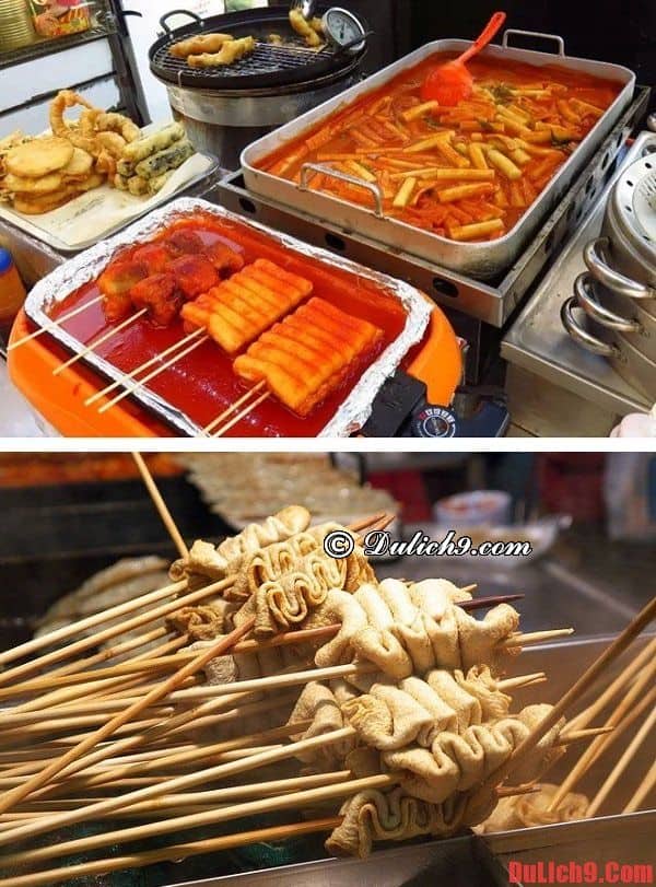 Bánh gạo cay Tteokbokki và chả cá xiên Eomuk - Món ăn vặt đường phố phổ biến và nổi tiếng nhất Hàn Quốc