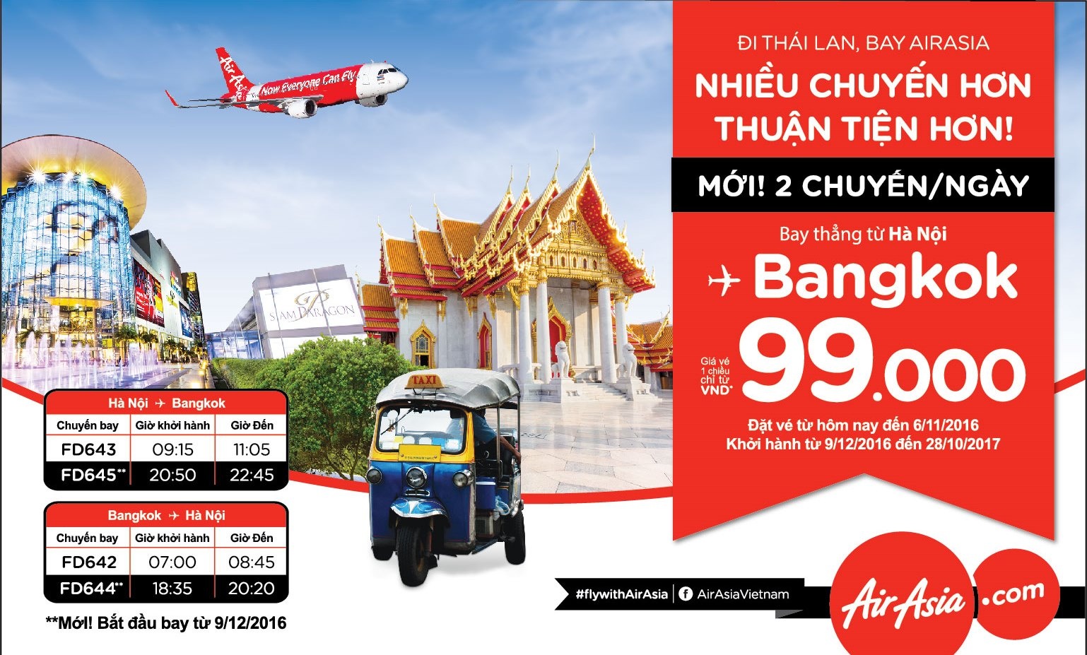 AirAsia, khuyen mai, Ha Noi - Bangkok anh 2